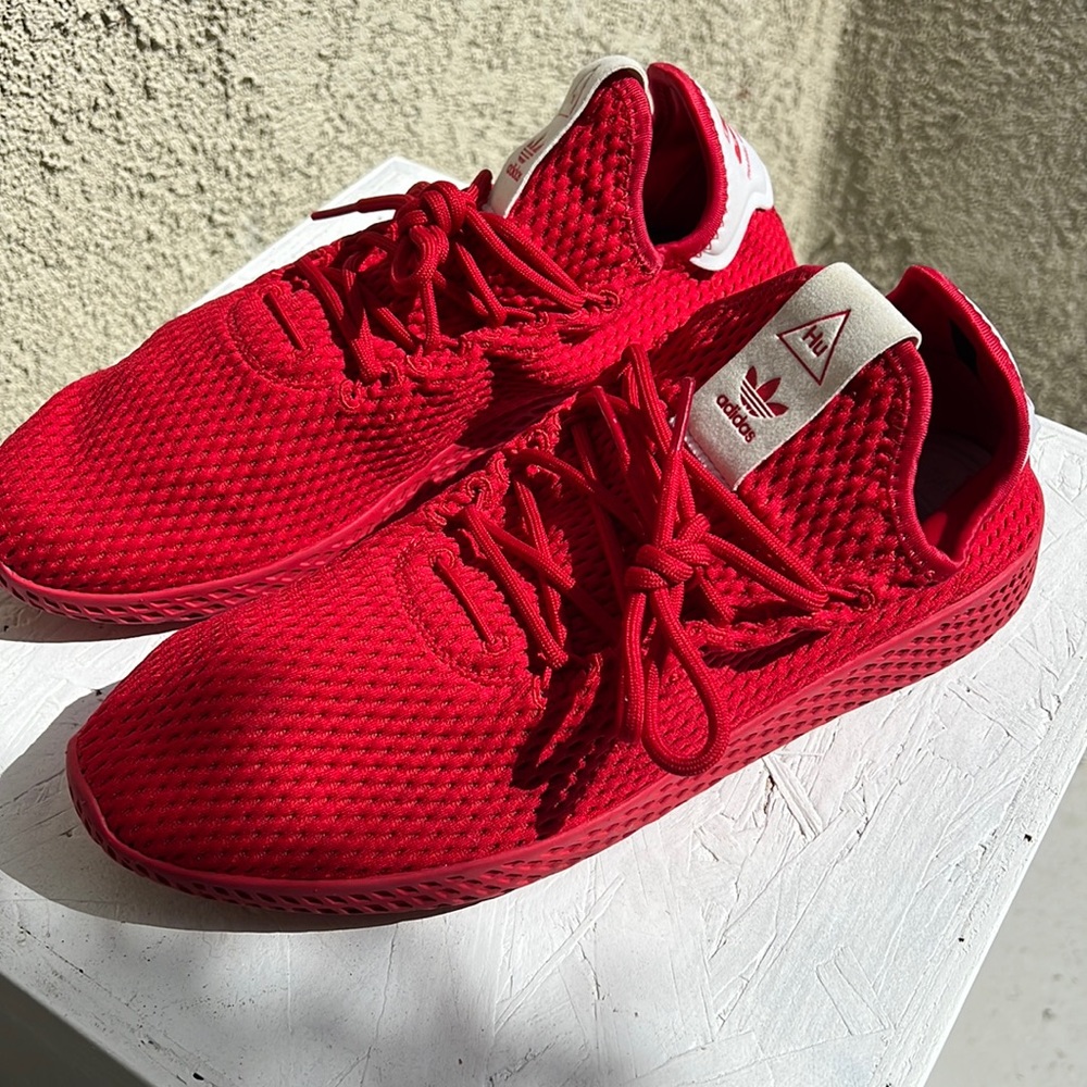 Red adidas Pharrell Williams